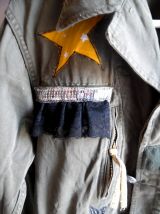 veste militaire ancienne ,customisée