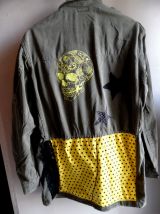 veste militaire ancienne ,customisée