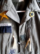 veste militaire ancienne ,customisée