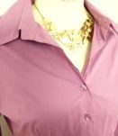 Chemise cintrée chic working girl violet lilas parme vintage