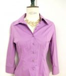 Chemise cintrée chic working girl violet lilas parme vintage