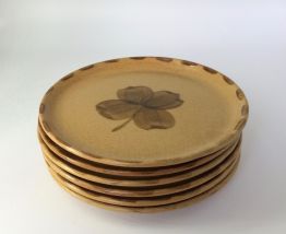 6 Assiettes à dessert en grès