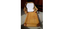 canape 2 fauteuils +table bambou 