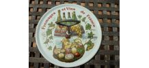 Plateau à fromages et vins de France en porcelaine CNP