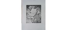 Gravure originale signée G. GIANNINI Alice au pays des M