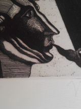Gravure originale signée - EUREKA d'Edgar POE
