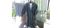 Manteau de cuir  noir 