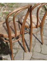 Josef Hoffman 2 chaises cannées