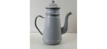 Cafetière tole émaillée blanche