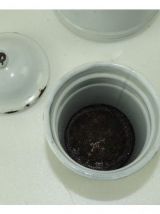 Cafetière tole émaillée blanche