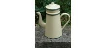 Cafetière tole émaillée jaune