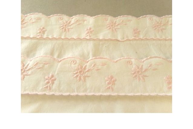 Linge ancien - taie de traversin brodée - 0015
