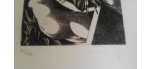 Gravure originale signée - EUREKA d'Edgar POE
