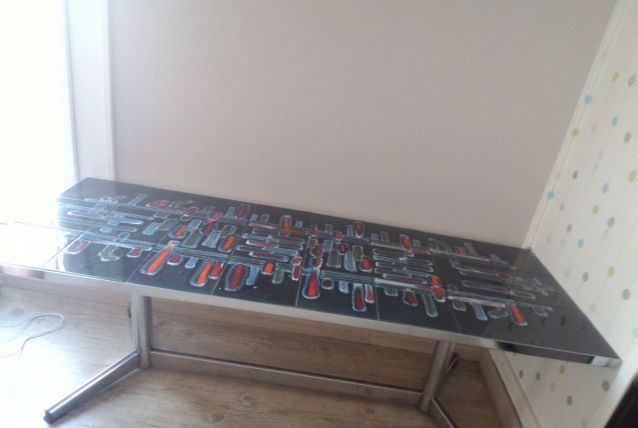 Table basse carrelée