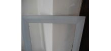 Ancien Cadre en Bois patiné gris Shabby