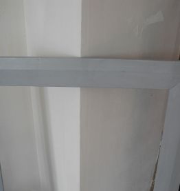 Ancien Cadre en Bois patiné gris Shabby