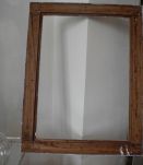 Ancien Cadre en Bois patiné gris Shabby