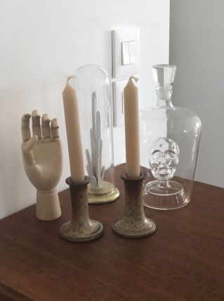 Bougeoirs en grès