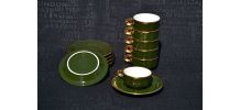 Tasses à café bistrot anciennes - vendues par 6