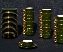 Tasses à café bistrot anciennes - vendues par 6