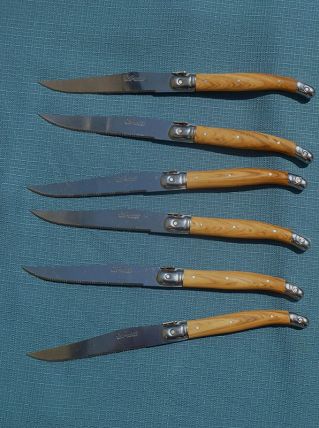 6 couteaux Laguiole inox trempé