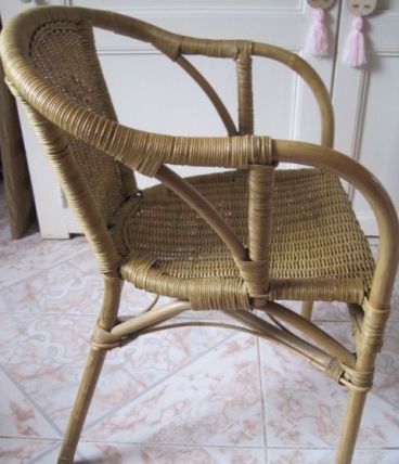 lot 2 chaises rotin (identiques)