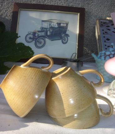  3 Tasses à Thé ou Bolées GRES VILLAGE
