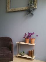 Sellette vintage marbre et pieds laiton