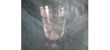 6 verres à pied en cristal ciselé et monogrammé