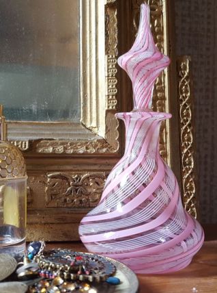 Flacon parfum verre Murano / Venise rose