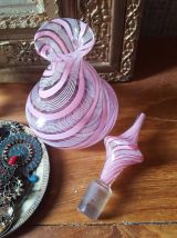 Flacon parfum verre Murano / Venise rose