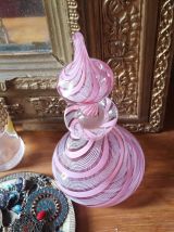 Flacon parfum verre Murano / Venise rose