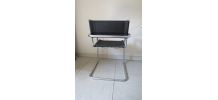 Fauteuils  style Marcel Breuer en cuir noir