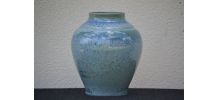 Vase boule en porcelaine Jaune de chrome modèle Nymphéa