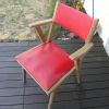 chaise rouge skaï 