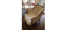 fauteuil bergère moderne blanc cassé