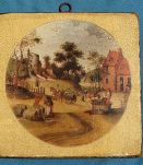 image sur bois ,  ancien , vintage