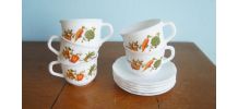 Set 5 tasses + coupelles Arcopal légumes