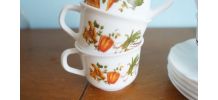 Set 5 tasses + coupelles Arcopal légumes