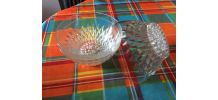 Lot de 3 Bols en verre moulé et ciselé de la marque vereco m