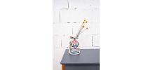 Carafe vintage à fleurs