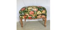 pouf tissu fleuri 