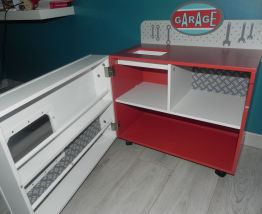 meuble rangement + toile lumineuse+ luminaire verbaudet