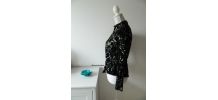Blouse baroque velours dentelle et strass vintage 80s