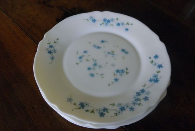 Lot de 6 assiettes plates vintage