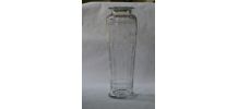 Grand vase en verre à décor floral