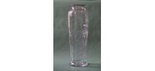 Grand vase en verre à décor floral