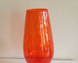 Grand Vase cristal orange