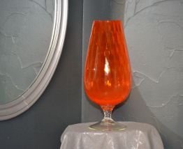 Grand Vase cristal orange