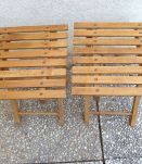 lot de 2 tabourets pliables en bois